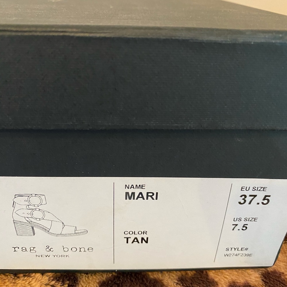 Rag & Bone Mari Tan 2 1/2” Block Heel Sandals 7.5 - image 7